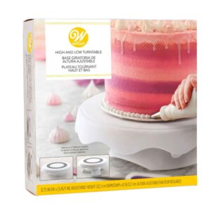 wilton high and low decorating cake turntable and cake stand display
