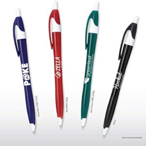 Ummah Promotions Promotional Classic Solid Click Pen Printed with Your Logo or Message - 300 QTY