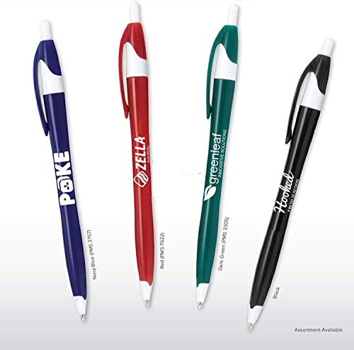 Ummah Promotions Promotional Classic Solid Click Pen Printed with Your Logo or Message - 300 QTY