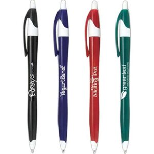 Ummah Promotions Promotional Classic Solid Click Pen Printed with Your Logo or Message - 300 QTY