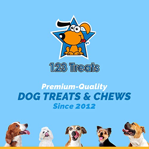 123 Treats Meaty Dog Bones, 100% Natural Knee Cap Beef Bone Dog Treats, No Additives, Made from Premium USA Grass Fed Beef, Tasty Long Lasting Chews for Dogs, Improve Oral Health, Pack of 10
