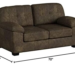 Signature Design by Ashley Accrington Plush Loveseat with Tufted Back, Brown