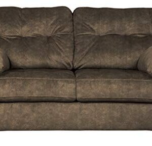 Signature Design by Ashley Accrington Plush Loveseat with Tufted Back, Brown