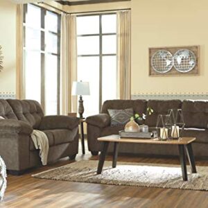 Signature Design by Ashley Accrington Plush Loveseat with Tufted Back, Brown