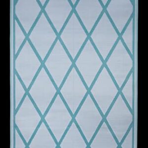 Faulkner 68903 Mat Diamond 8x20 Turquoise/white