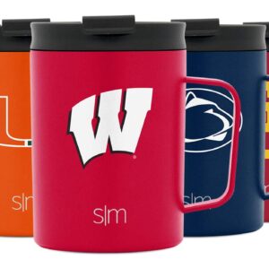 Simple Modern Officially Licensed Collegiate University of Wisconsin Coffee Mug with Lid | Gifts for Men Travel Thermos | 12oz Scout