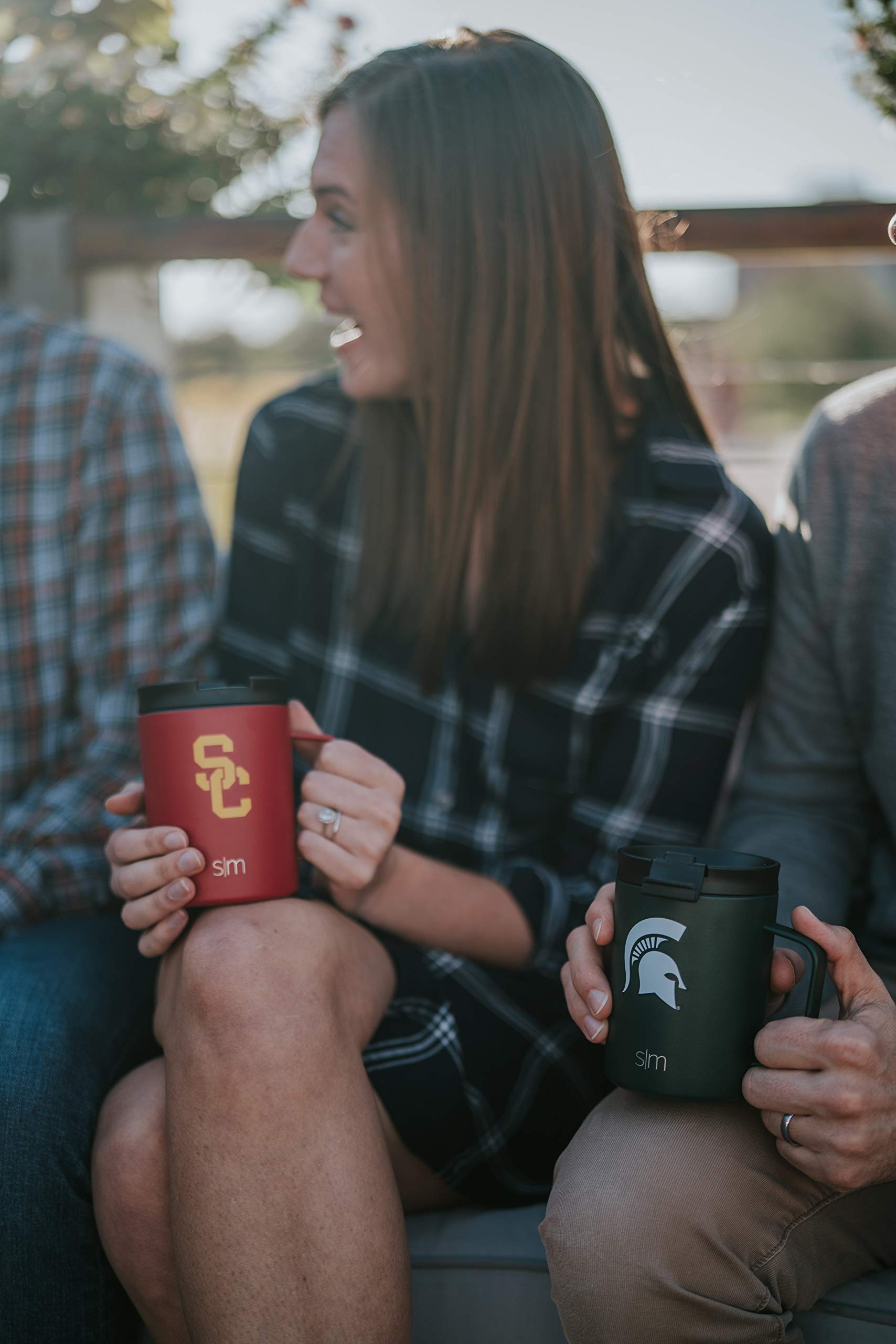 Simple Modern Officially Licensed Collegiate University of Wisconsin Coffee Mug with Lid | Gifts for Men Travel Thermos | 12oz Scout