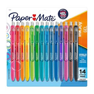 paper mate inkjoy pens, gel pens, fine point (0.5 mm), assorted, 14 count
