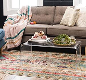 Unique Loom Sedona Collection Distressed, Southwester, Over-Dyed, Vintage Area Rug, 9' 0" x 12' 0", Blue/Beige