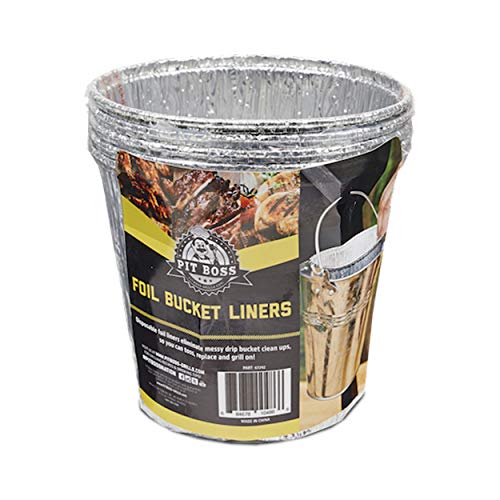 Pit Boss Foil Liners, Silver, 6.3 inches – 6 Pack