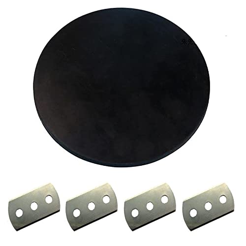 4PCS Blades for Cutter&1PCS Round Black Mat for Cloth Sample Disk Cutter, Fabric Weight Cutter,Textile Fabric GSM Sampling,Cloth Device Weight Instrument Sampler Paper Cutting