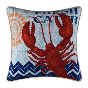 c&f home fresh catch coastal lobster decor decoration throw pillow 18 red