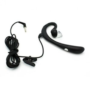 Wired Headset Mono Hands-Free Earphone 3.5mm Headphone Earpiece w Boom Mic Single Earbud [Black] for Sprint Motorola Google Nexus 6 - Sprint Motorola Moto E4 - Sprint Motorola Moto E4 Plus