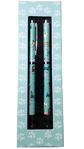 Kate Windgate Gift Boxed Pen Set - Mint Dogs 13707