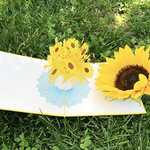 Liif 3D Greeting Pop Up Get Well Card, Get Well Soon Card (Sunflower)