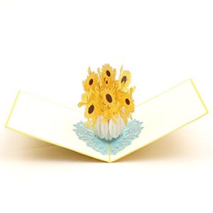 Liif 3D Greeting Pop Up Get Well Card, Get Well Soon Card (Sunflower)
