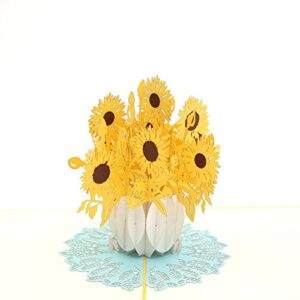 Liif 3D Greeting Pop Up Get Well Card, Get Well Soon Card (Sunflower)