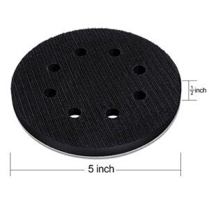 POLIWELL 5-Inch 8 Holes Hook and Loop Soft Sponge Cushion Interface Buffer Pad, Pack of 2