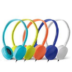 wholesale bulk headphone earphone earbud - kaysent(khp0-10mixed) 10 pack wholesale mixed colors(each 2 pack) headphone for school, classroom, airplane, hospiital, students,kids and adults