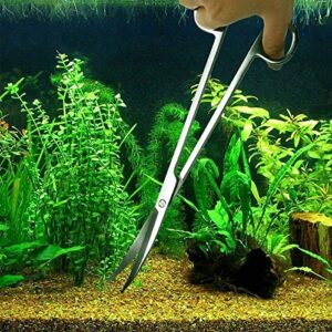 Fistoy Aquarium Aquascaping Tool, Long Tweezers Scissors Spatula, 4 in 1 Stainless Steel Aquatic Plants Set for Fish Starter Kits, Aquariums Tank and Terrarium