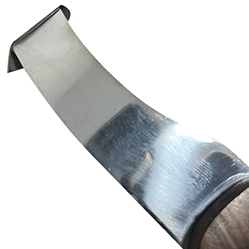 LeCzar Farrier Tool - Japanese Stainless Steel Double Edge Sharp Hoof Knife - Smooth Wooden Handle Made of Premium Materials for Right Hand