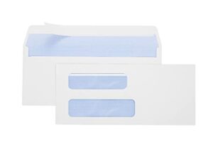 office deed #10 double window envelopes self seal #10 security envelopes-designed for business statements, quickbooks invoices, and return, self seal envelopes size - 4 1/8 x 9 ½’’