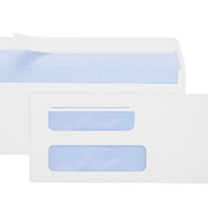 Office Deed #10 Double Window Envelopes Self Seal #10 Security Envelopes-Designed for Business Statements, Quickbooks Invoices, and Return, Self Seal Envelopes Size - 4 1/8 X 9 ½’’