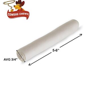 Cowdog Chews 5-6 Inches Rawhide Retriever Roll - Chewing Dog Treat, 100% Natural - Natural Grass Fed Livestock Sourced (50 Pack)