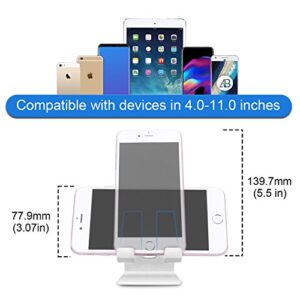 COOLOO Cell Phone Stand,【2 Pack】 Tablets Stand Desktop Cradle Holder Dock for Smartphone E-Reader, Compatible Phone Xs Max X 8 7 6 6s Plus 5 5s, Charging, Universal Accessories Desk (White)