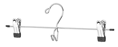 Whitmor Add Skirt/Slack Hanger, Set of 10, Chrome