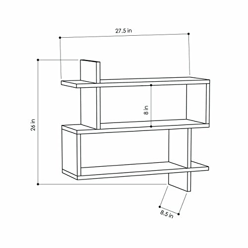 Ada Home Décor Westcott Wall Shelf, 27.5'' x 26'' x 8.5'', White