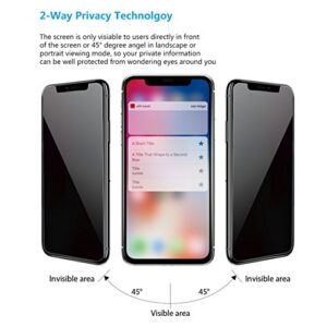 G-Most Privacy Screen Protector for iPhone X/Xs, 2.5D Premium Anti-Spy Tempered Glass Screen Cover Shield Guard for Apple iPhone X/10/Xs (2-Pack)