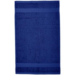 Amazon Basics Fade Resistant Cotton Washcloth, Hand Towel, Pack of 6, Navy Blue, 12" x 7"