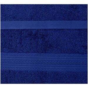 Amazon Basics Fade Resistant Cotton Washcloth, Hand Towel, Pack of 6, Navy Blue, 12" x 7"