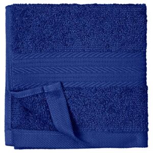 Amazon Basics Fade-Resistant Cotton Washcloth - 12-Pack, Navy Blue