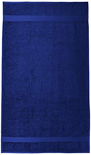 Amazon Basics Fade-Resistant Cotton Bath Towel - 4-Pack, Navy Blue