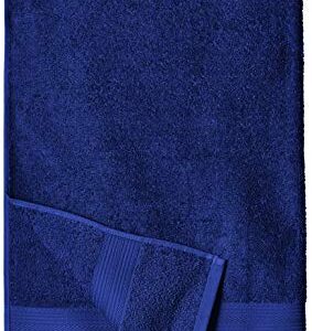 Amazon Basics Fade-Resistant Cotton Bath Towel - 4-Pack, Navy Blue