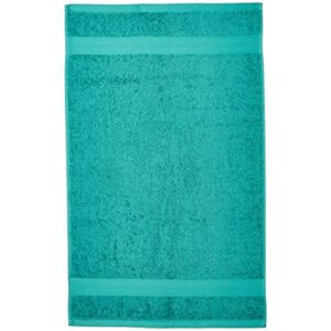 Amazon Basics Fade-Resistant Cotton Hand Towel - 6-Pack, Teal