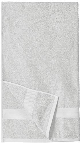 Amazon Basics Fade-Resistant Cotton Bath Towel - 4-Pack, White