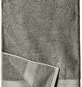 Amazon Basics Fade-Resistant Cotton Bath Towel - 4-Pack, Gray