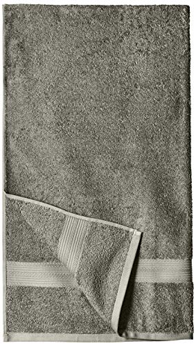 Amazon Basics Fade-Resistant Cotton Bath Towel - 4-Pack, Gray