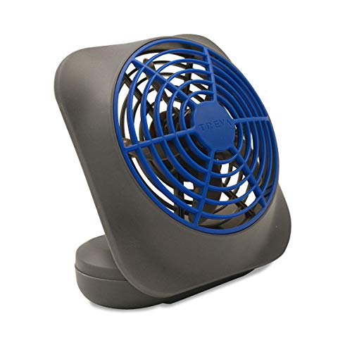 O2COOL Treva 5 Inch Battery Powered Fan Portable Desk Fan 2 Cooling Speeds with Compact Folding & Tilt Design Small Fan Cubicle Accessories Mini Fan Portable (Dark Blue)