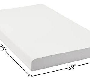 Amazon Basics Memory Foam Mattress, Soft Plush Feel, 8 Inch, Twin, White/Grey