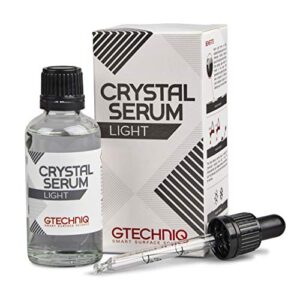 gtechniq crystal serum light 50ml - automotive paint protection - beautiful, durable gloss, high end performance beading, swirl mark and chemical resistance, reduces surface hazing - easy to apply