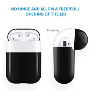 AirPods Case Protective, FRTMA Hard PC [No Collect Dust] Cover and Case for Apple AirPods with Anti-Lost Strap for AirPods Accessories (Black)
