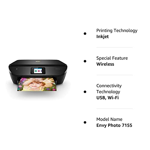 HP Envy Photo 7155 Color All-in-One Printer with WiFi and Mobile Printing (Renewed)