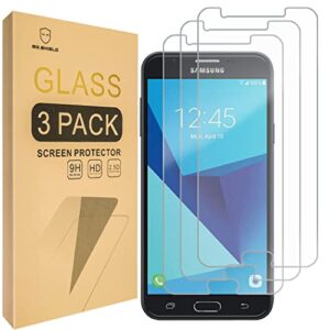 mr.shield [3-pack] designed for samsung galaxy j7 2017 / j7 perx / j7 sky pro / j7 prime / j7v / j7 v [tempered glass] screen protector [japan glass with 9h hardness] with lifetime replacement
