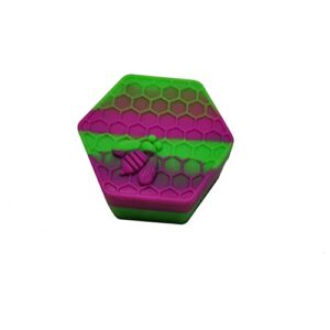 gentcy 26ml 1pcs purple hexagon silicone container jar new honeybee silicone jar box