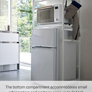 Yamazaki Home Kitchen Appliance Storage Rack-Standing Organizer Shelves, One Size, White