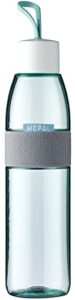mepal, water bottle ellipse with lid, bpa free, nordic green, holds 23 oz, 1 count